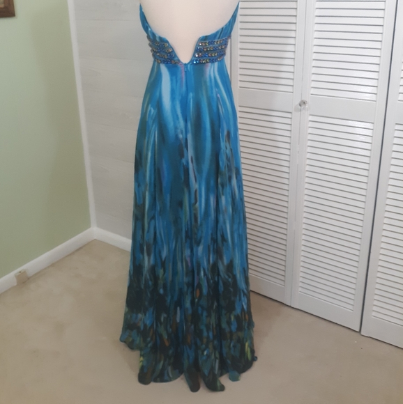 Tony Bowls tie dye evening gown dress sz 6 *Y - Picture 5 of 7